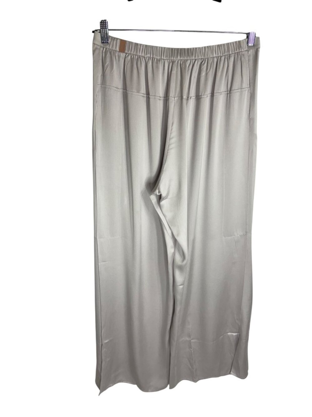 Lunya High Waist Washable Silk Pajama Pants Light Grey-sz Large - Picture 6 of 9